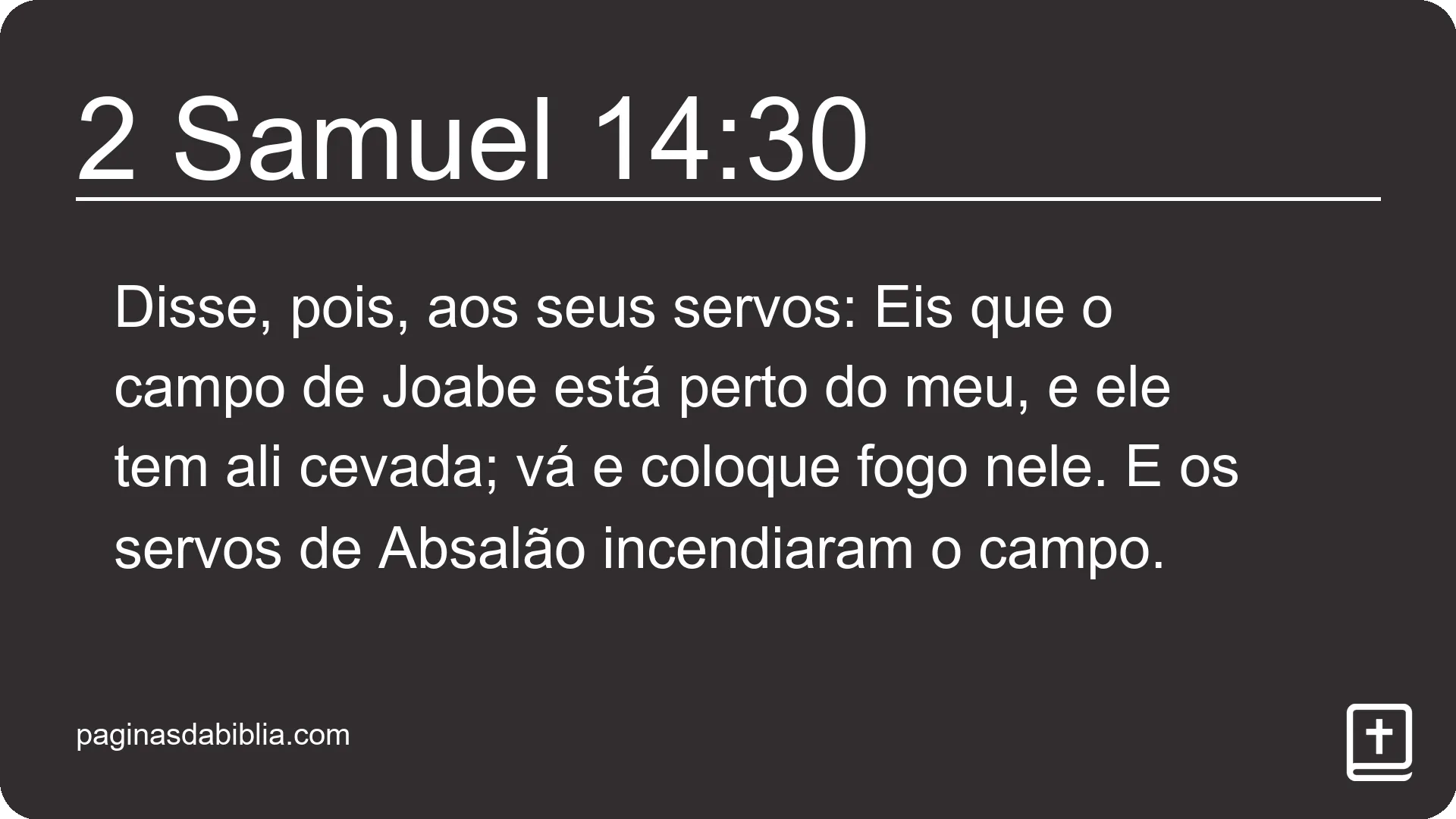 2 Samuel 14:30