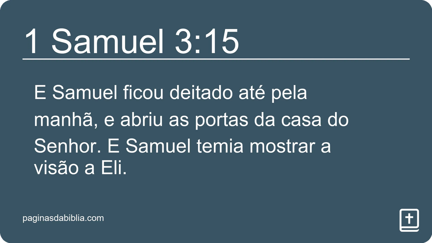 1 Samuel 3:15