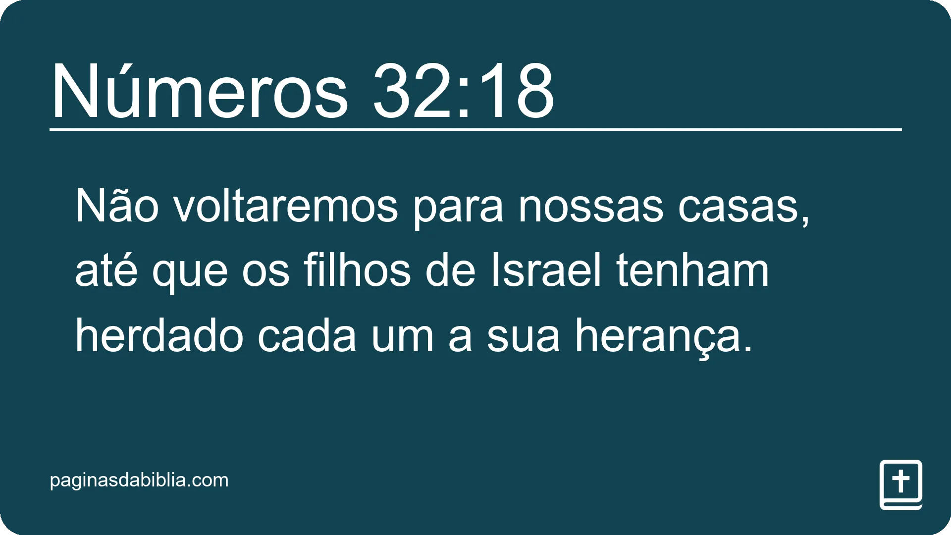 Números 32:18