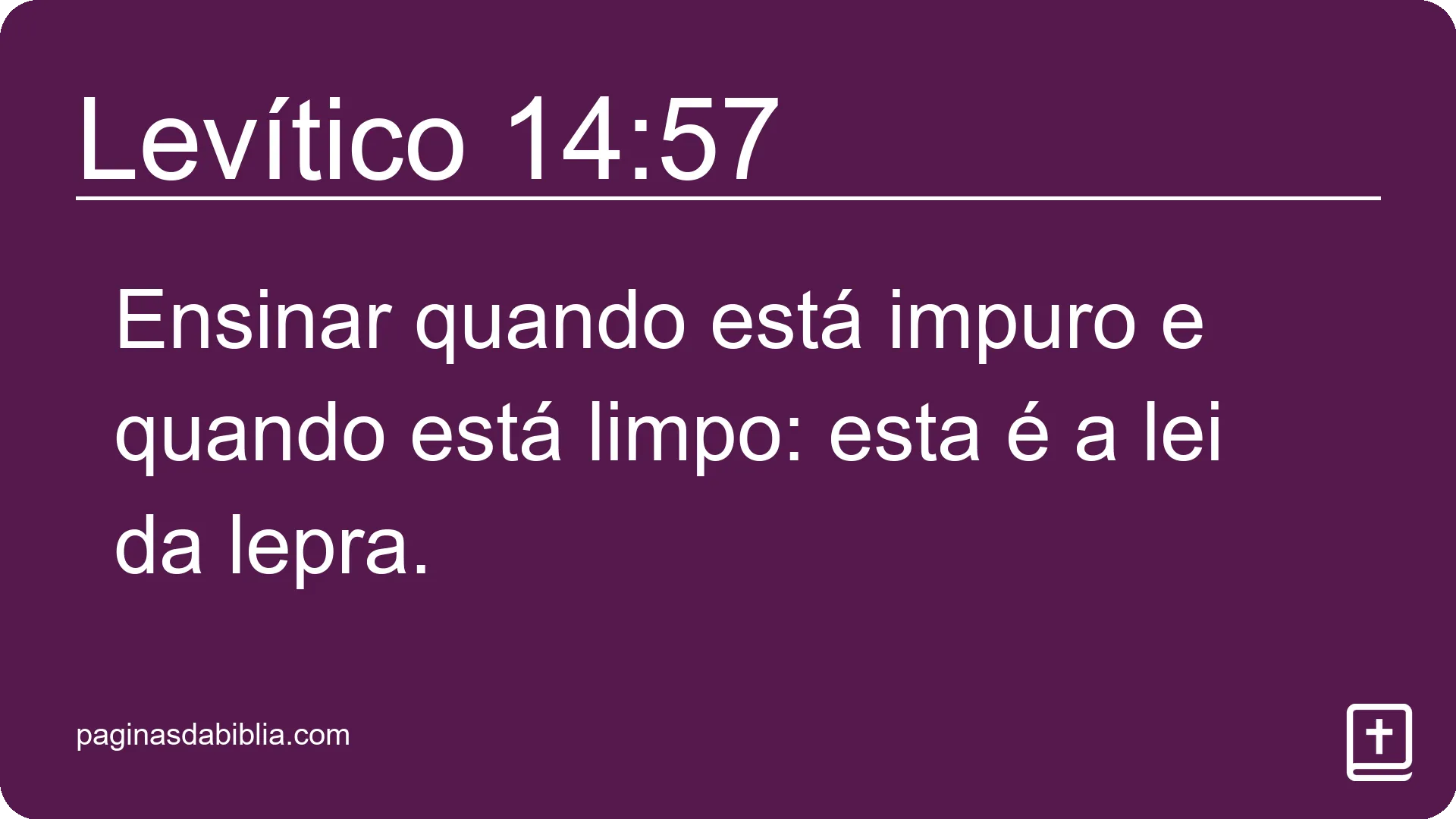 Levítico 14:57