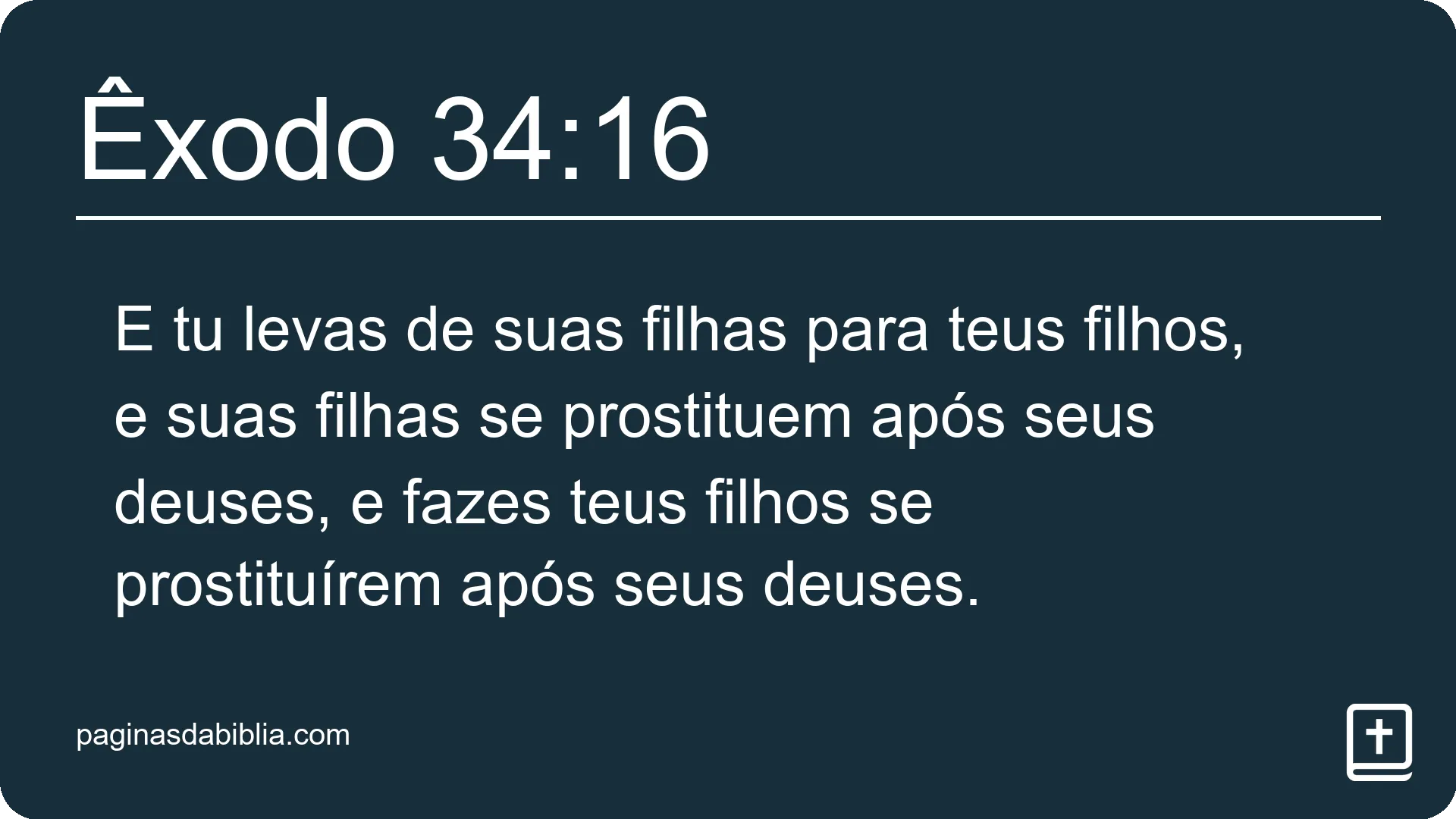 Êxodo 34:16