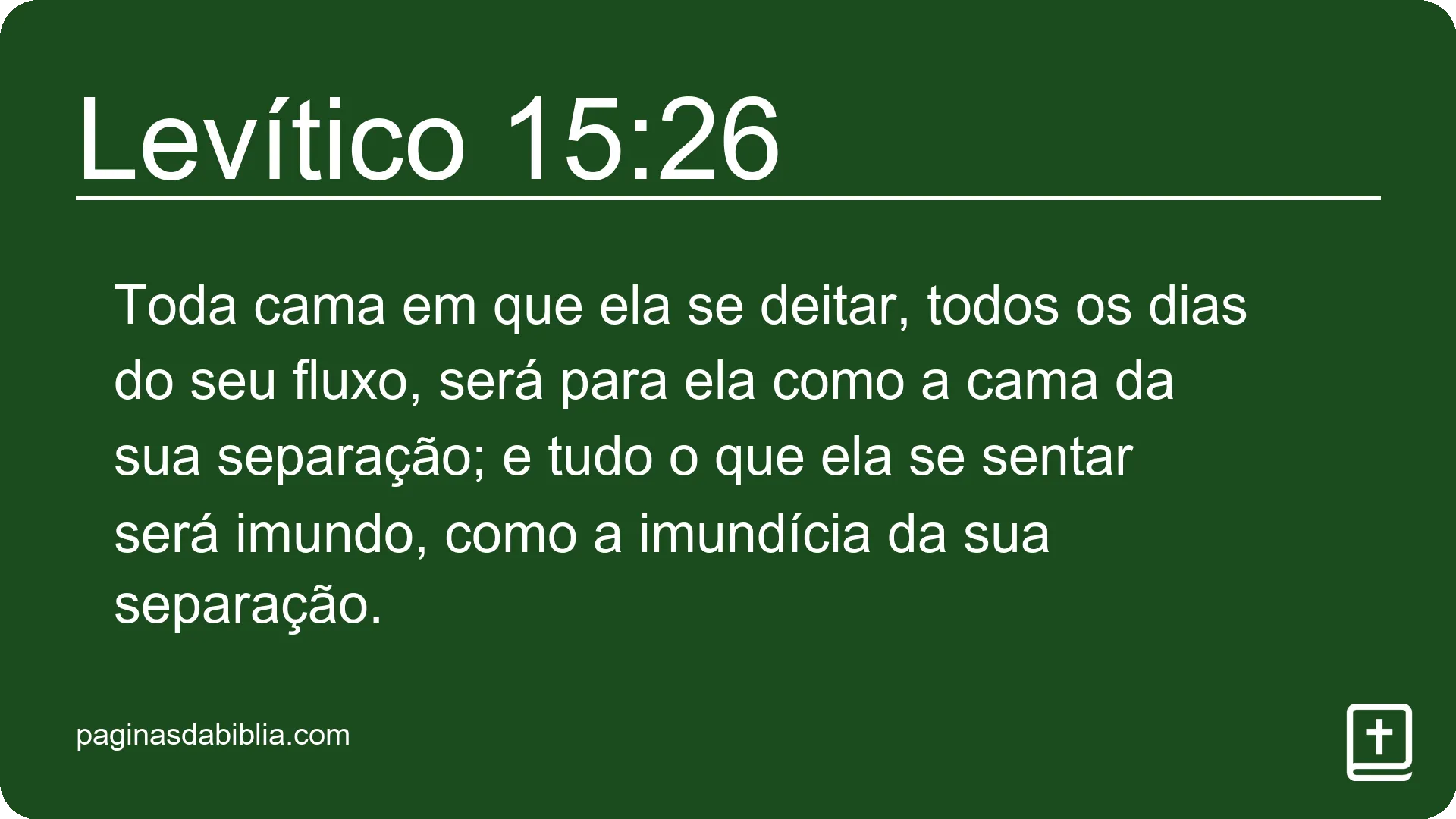 Levítico 15:26