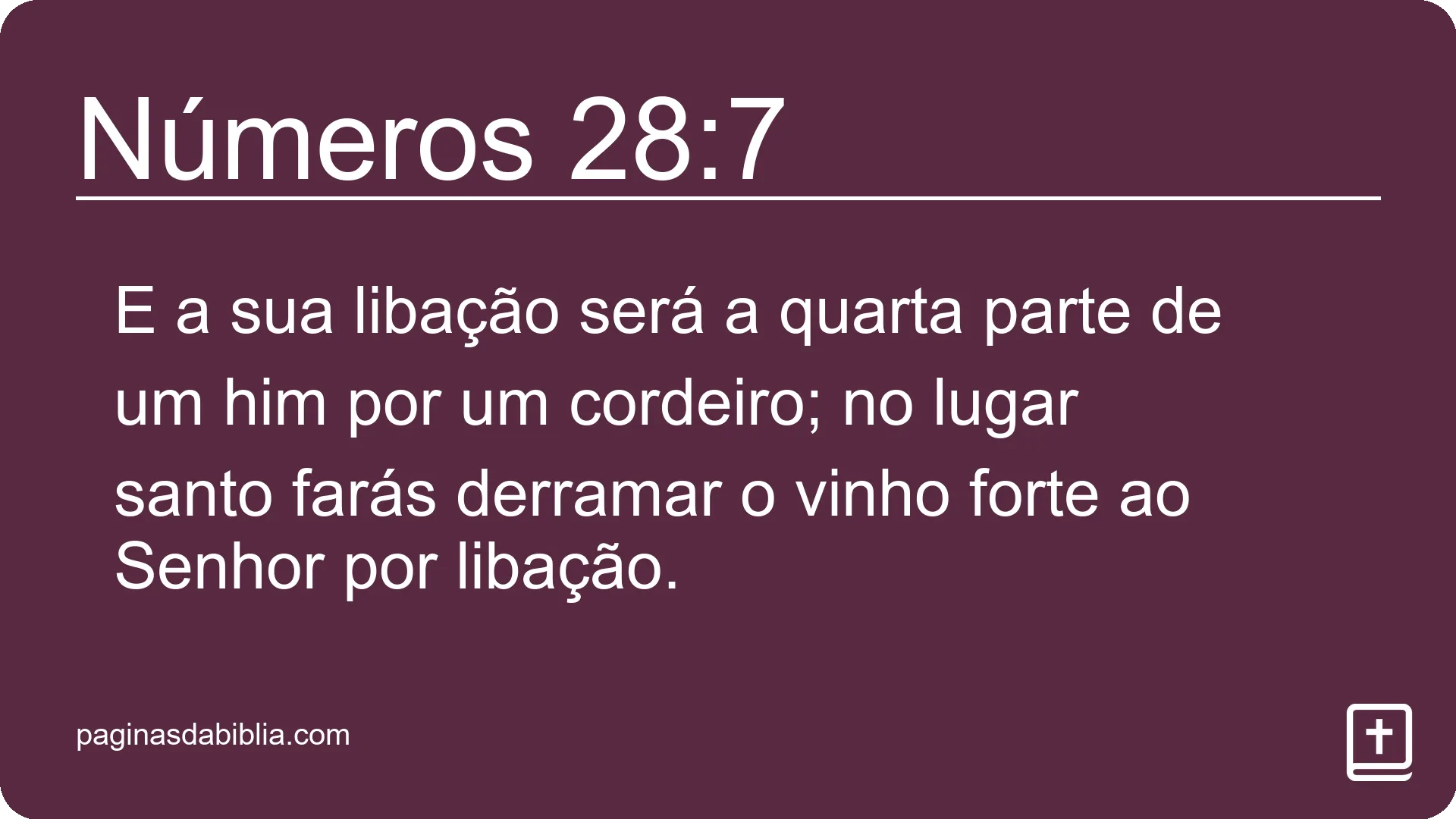 Números 28:7