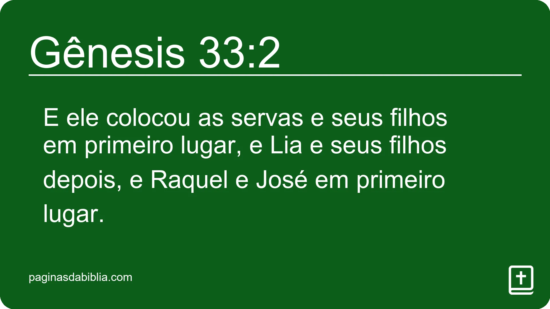 Gênesis 33:2