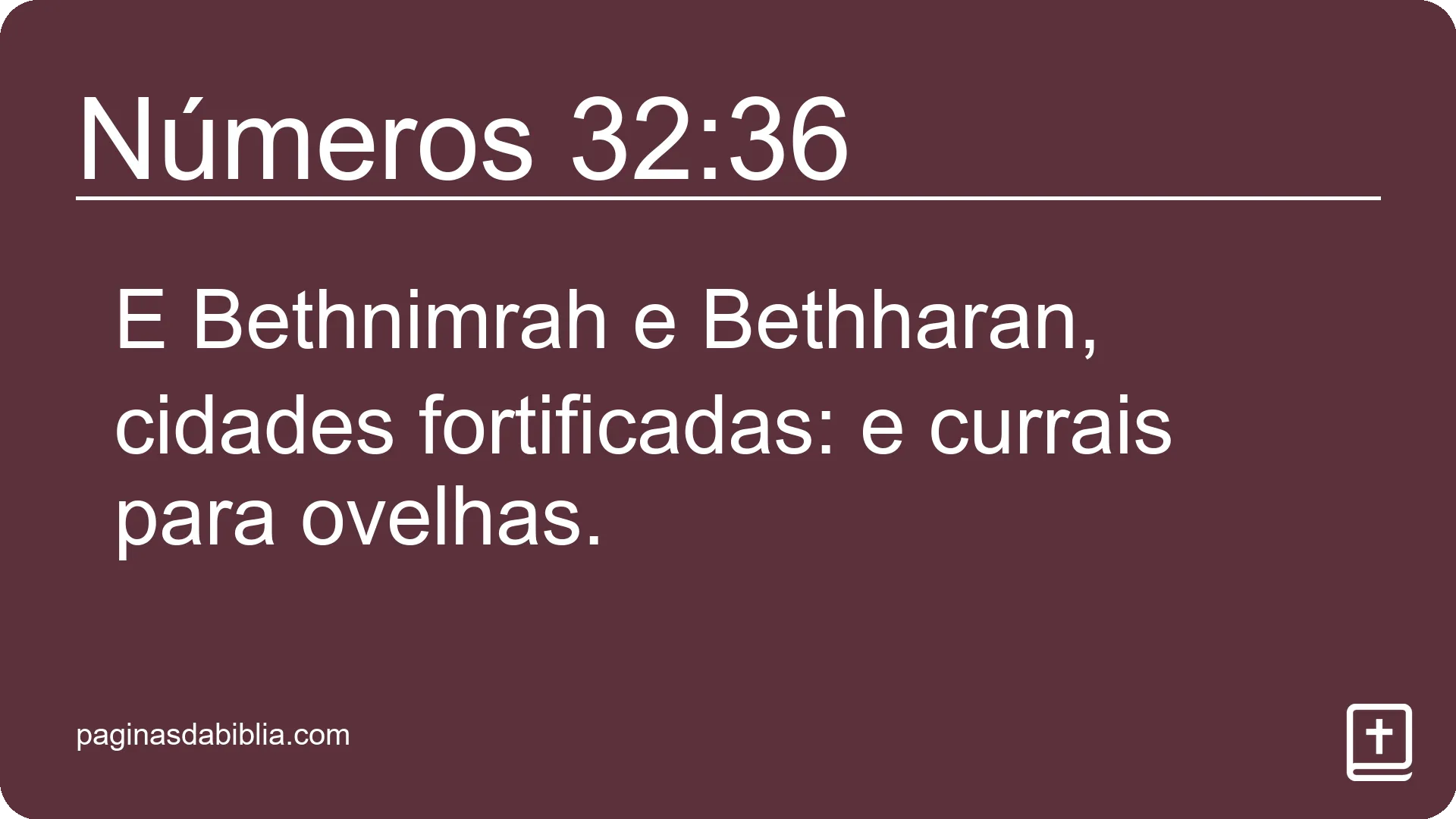 Números 32:36