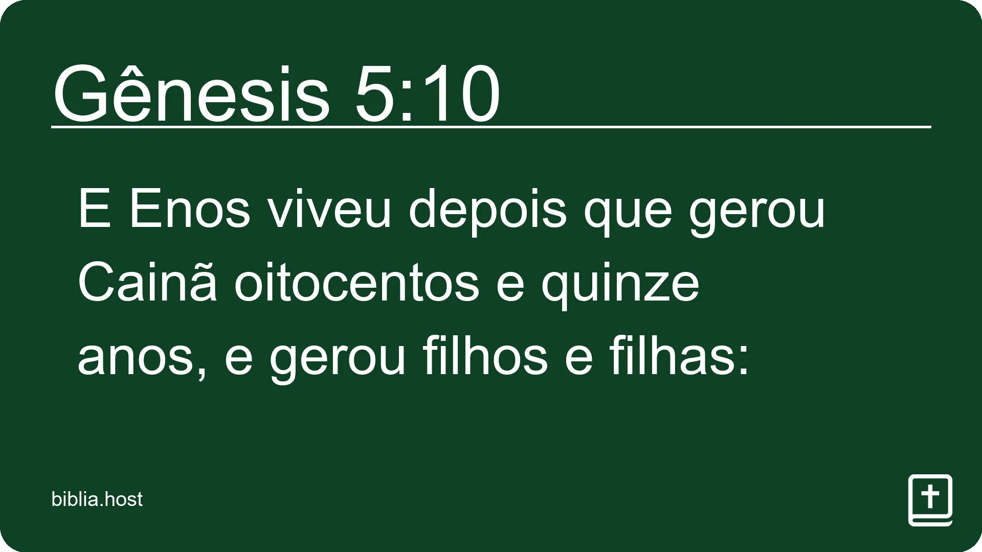 Gênesis 5:10