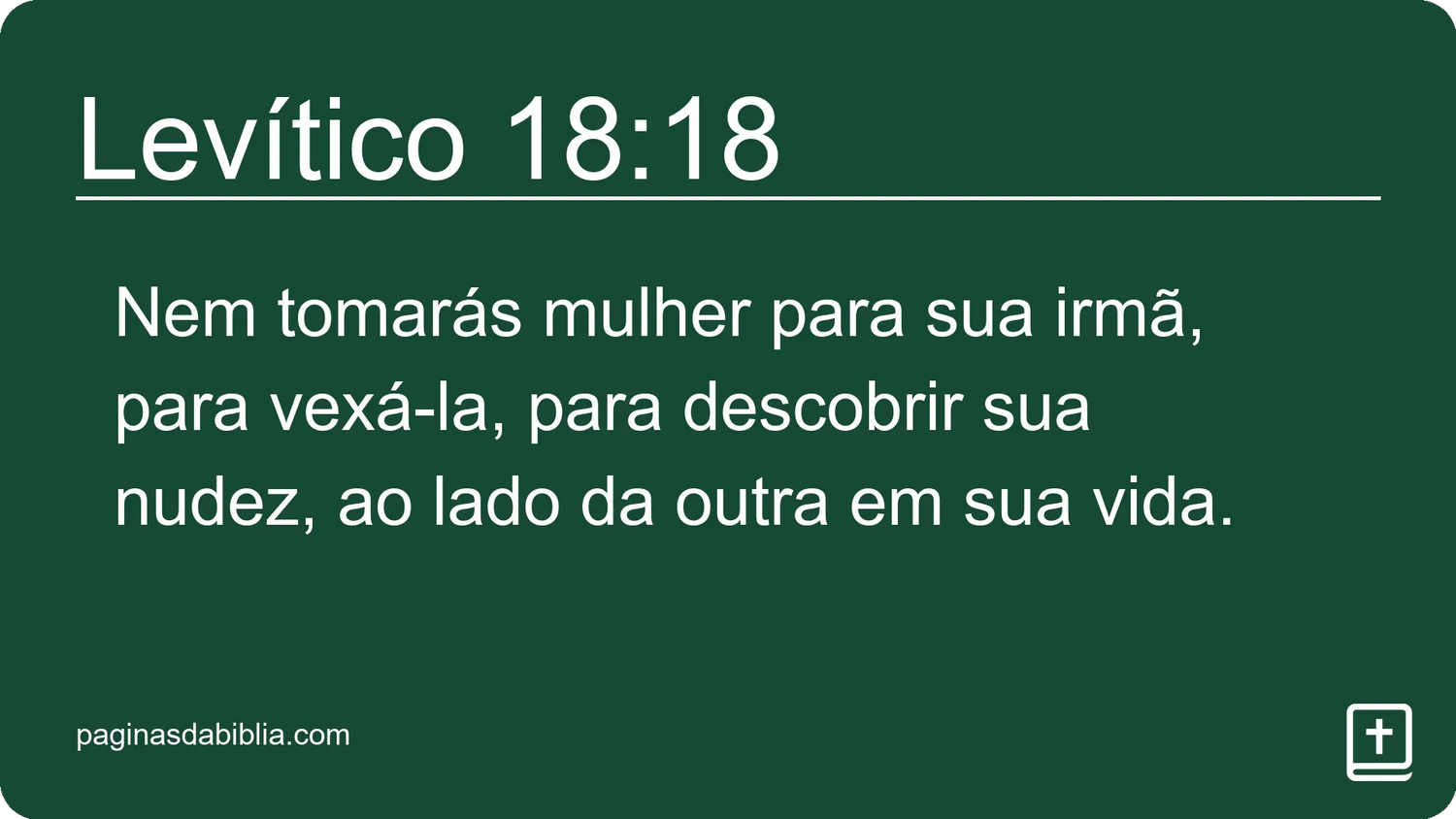 Levítico 18:18