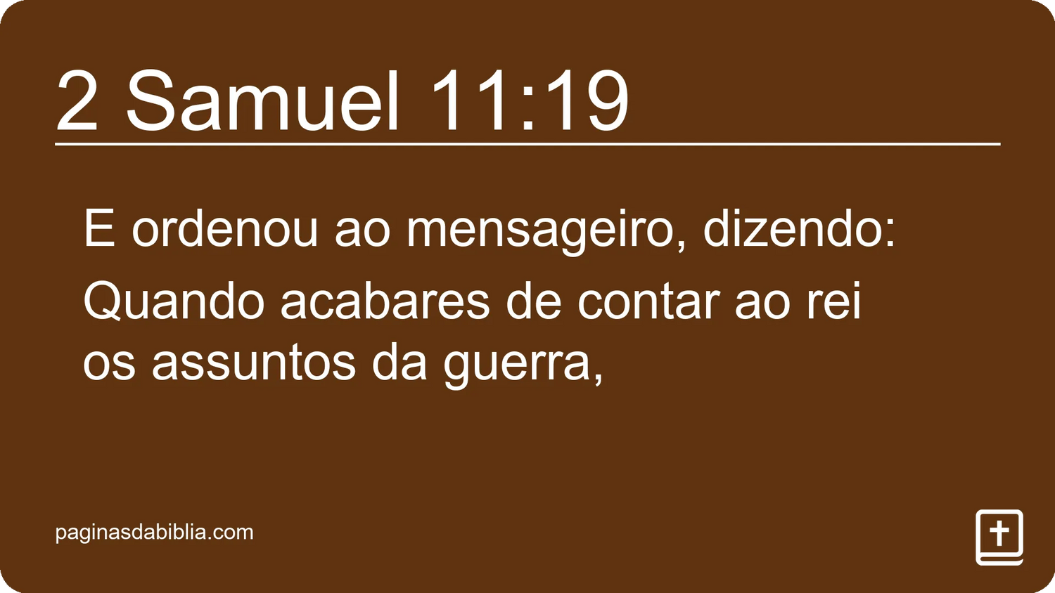 2 Samuel 11:19