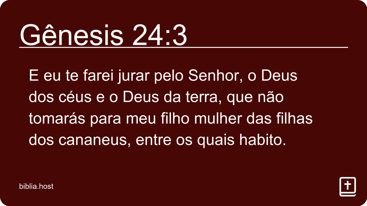 Gênesis 24:3