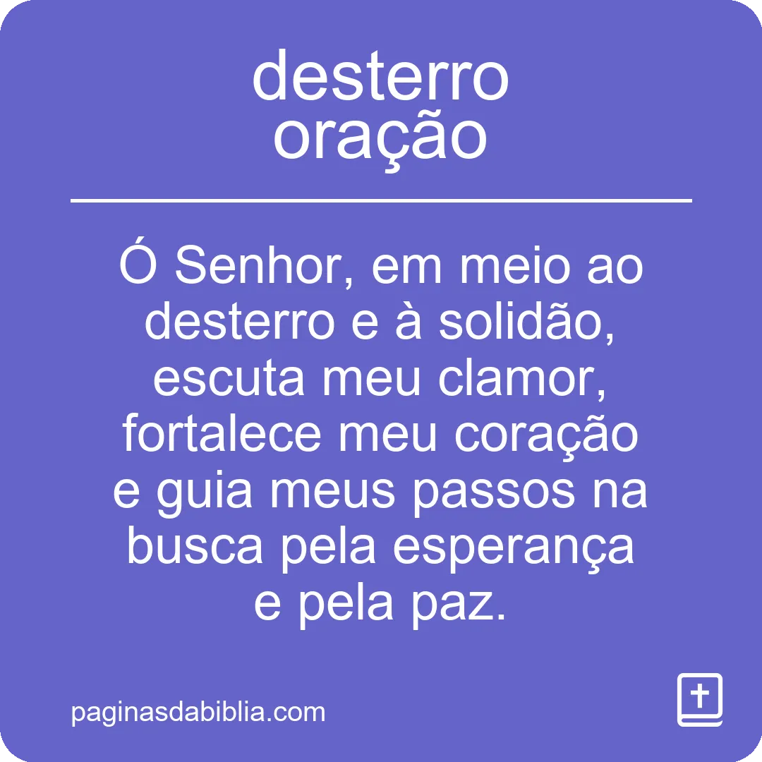 desterro oração