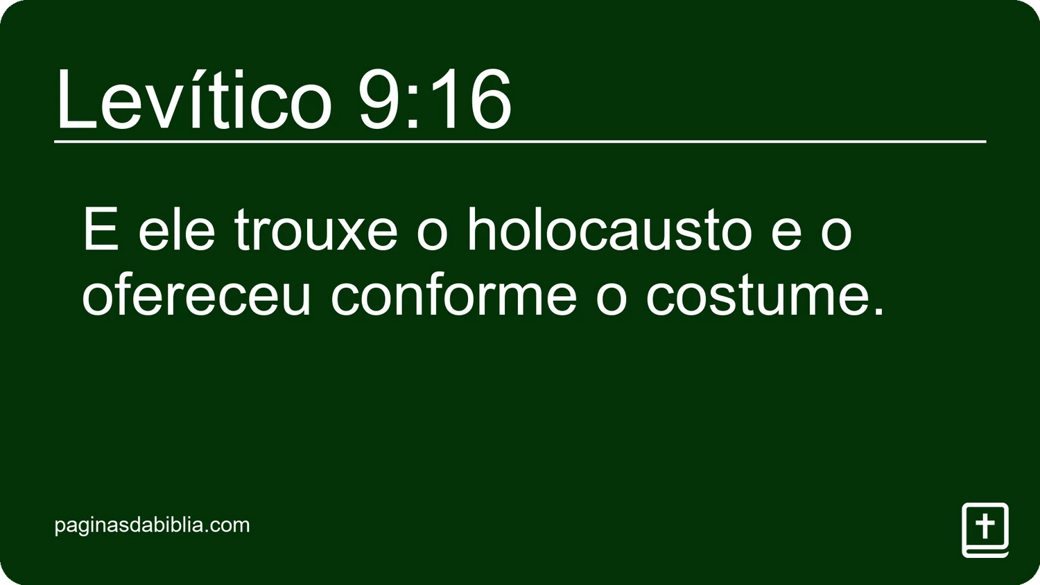 Levítico 9:16