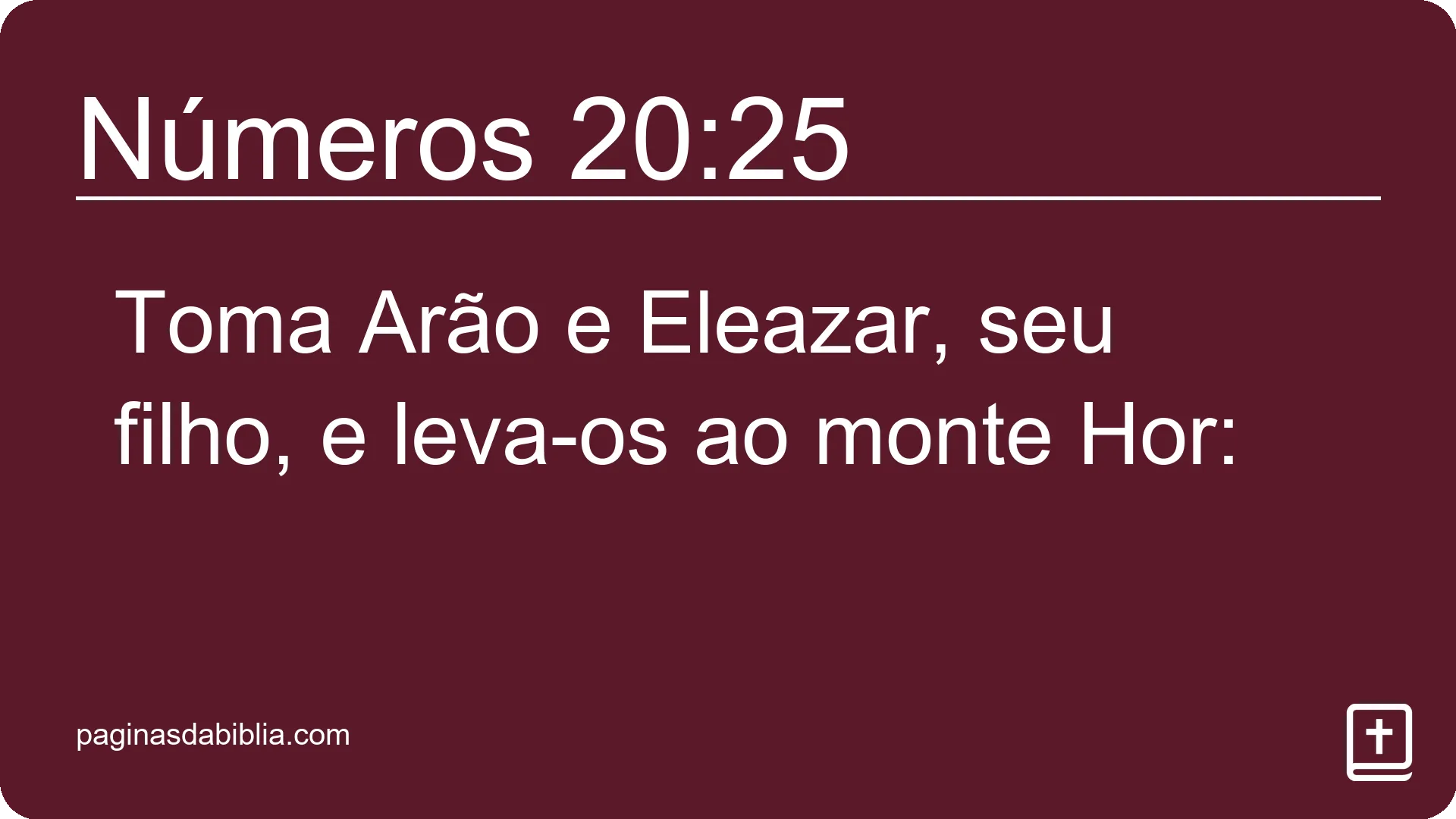 Números 20:25