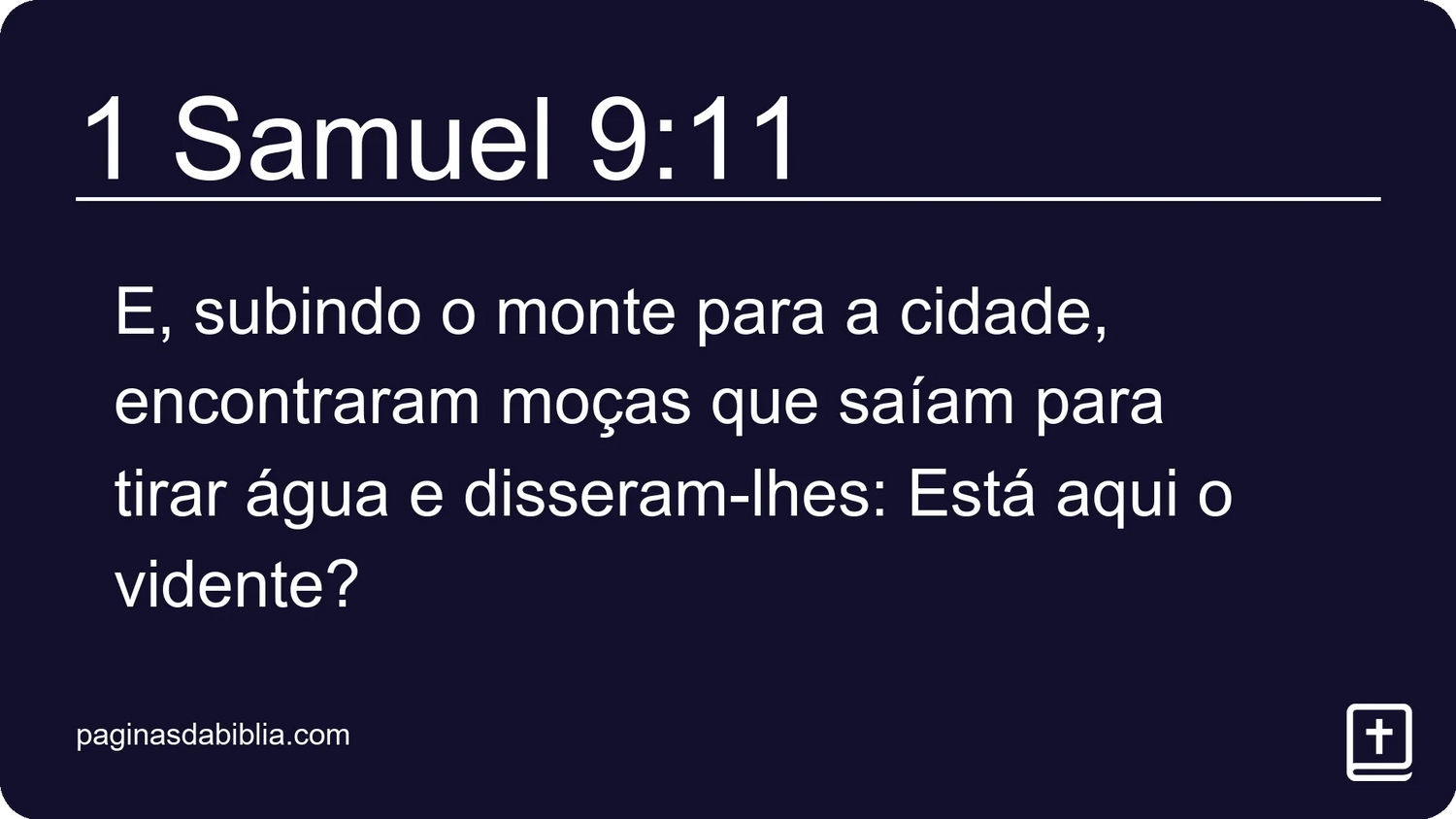 1 Samuel 9:11