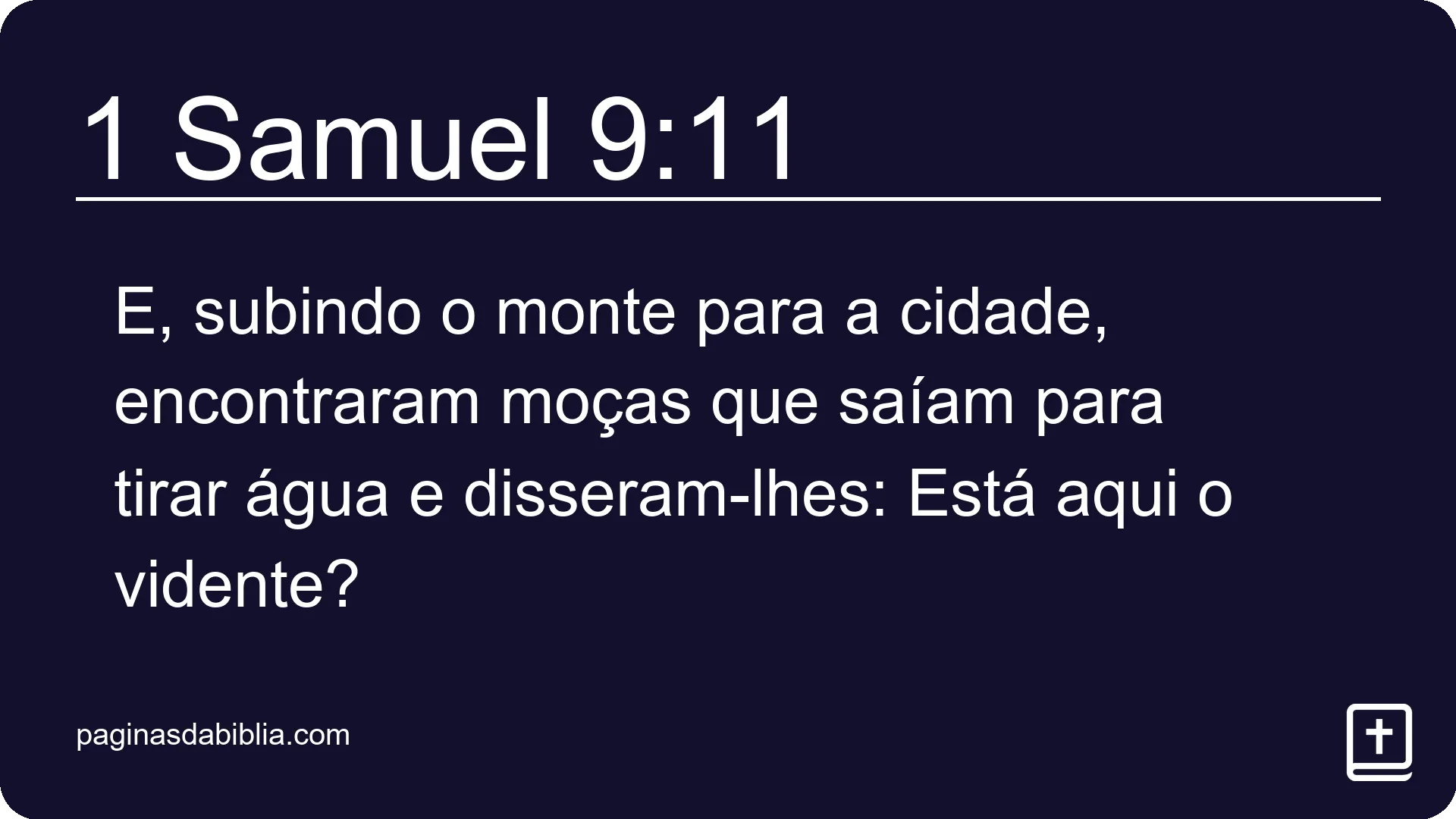 1 Samuel 9:11