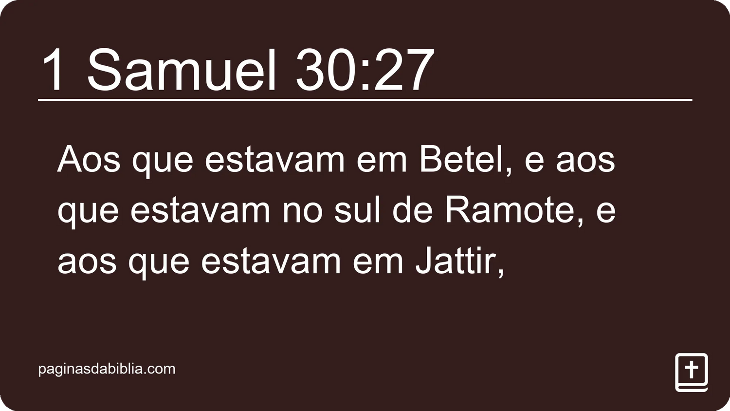 1 Samuel 30:27