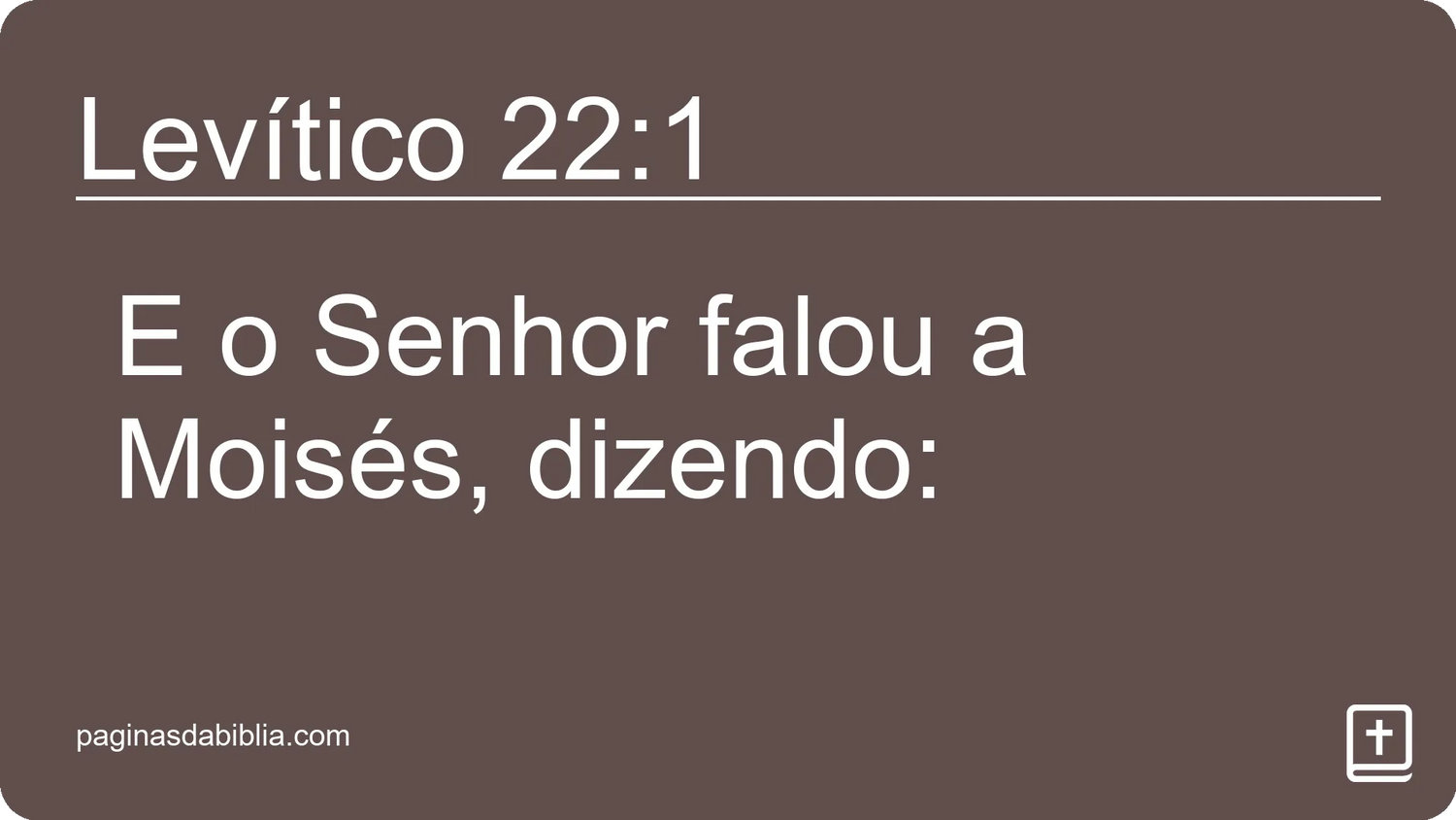 Levítico 22:1