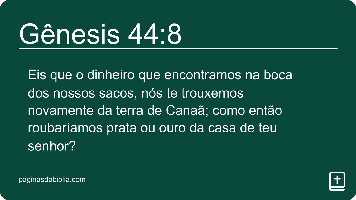 Gênesis 44:8