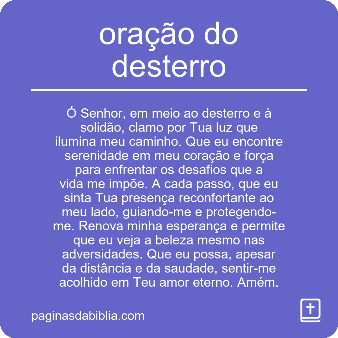 oração do desterro