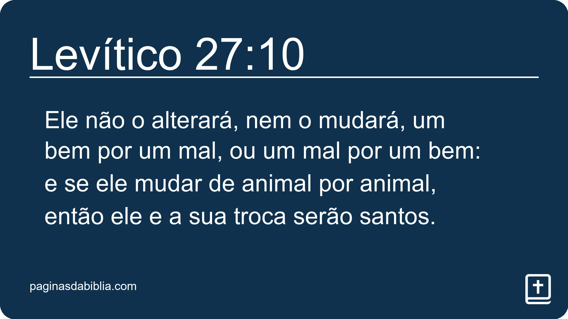 Levítico 27:10