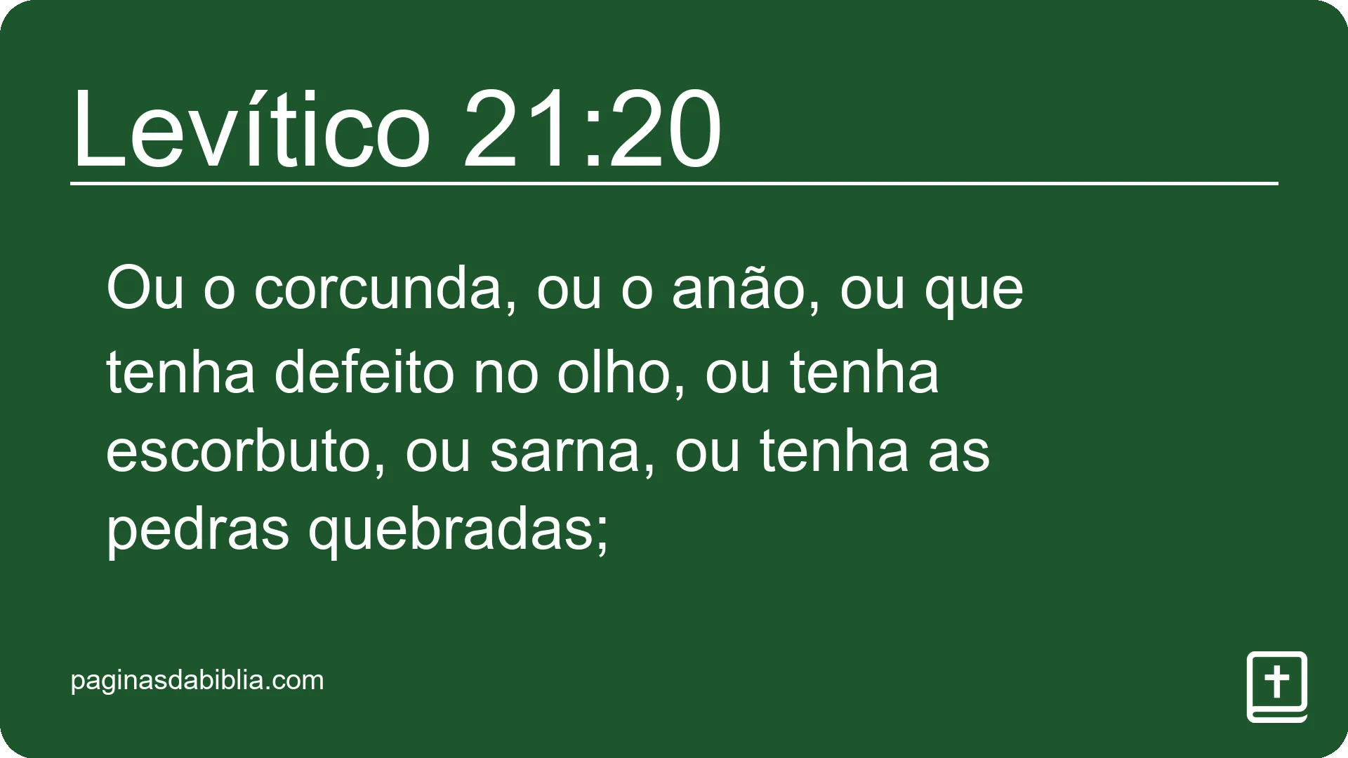 Levítico 21:20