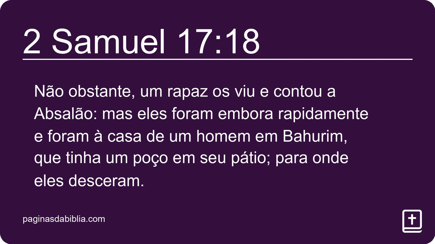 2 Samuel 17:18