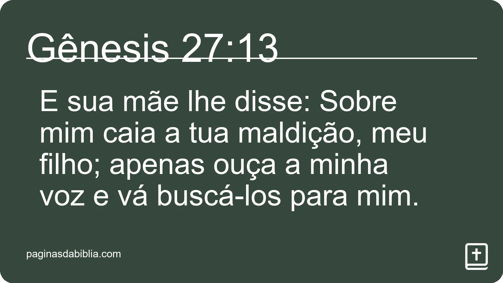 Gênesis 27:13