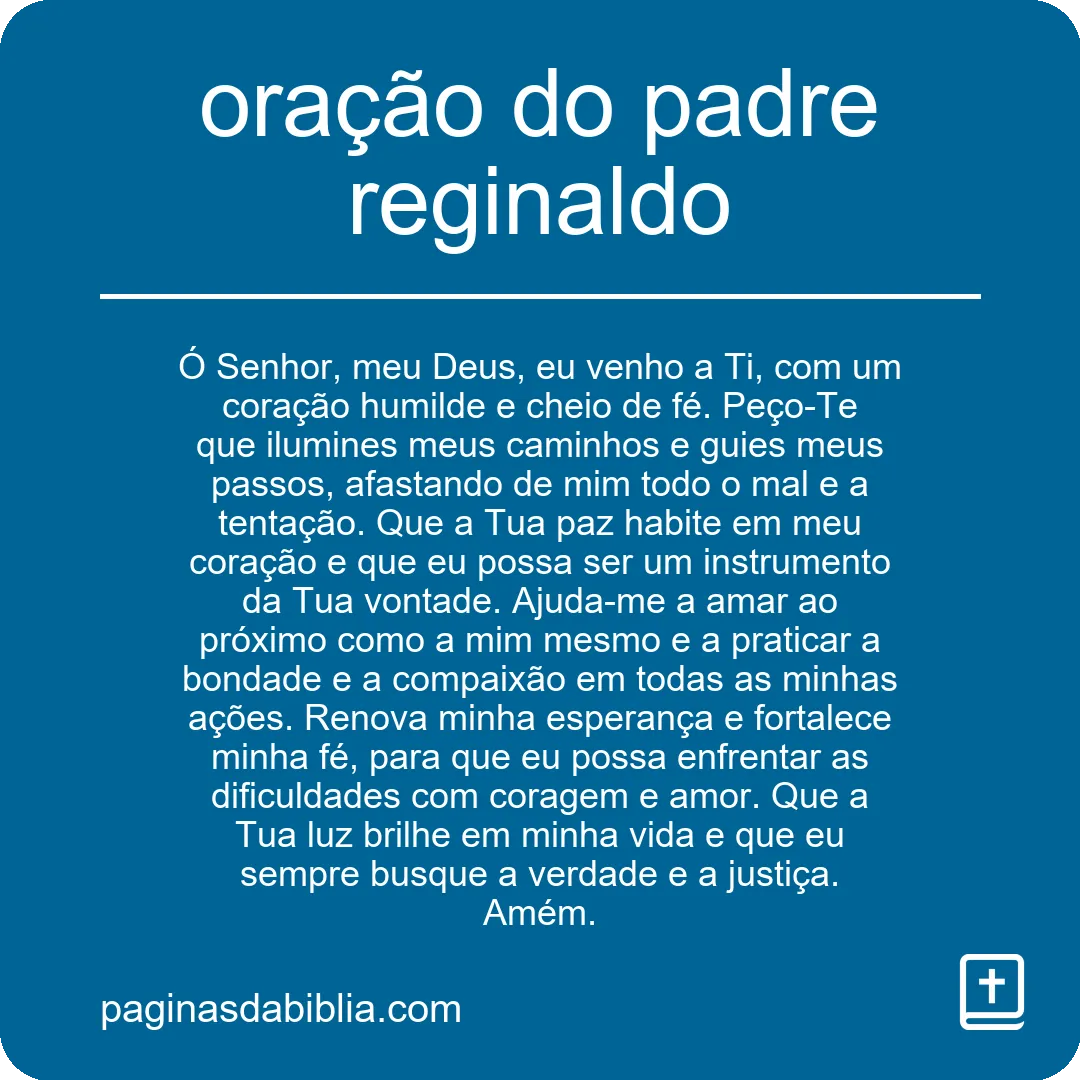 oração do padre reginaldo