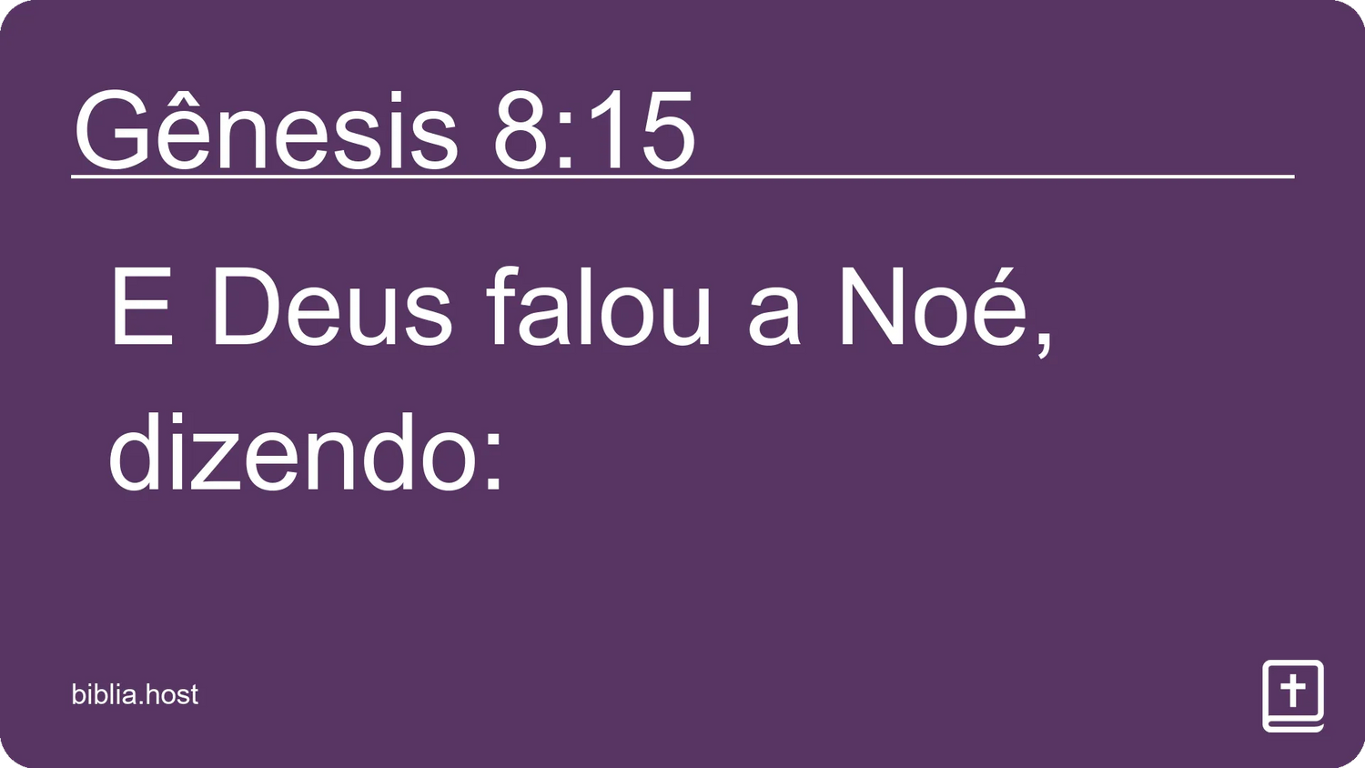 Gênesis 8:15