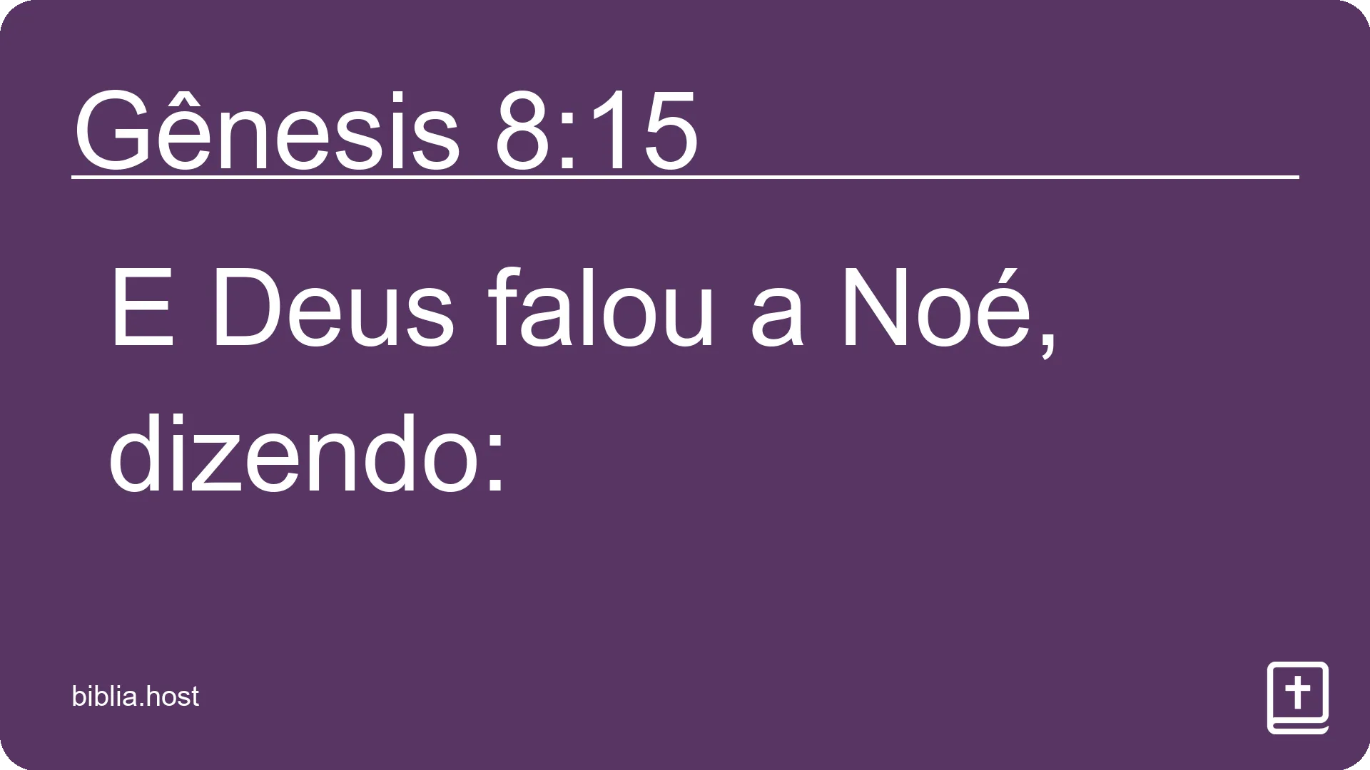 Gênesis 8:15