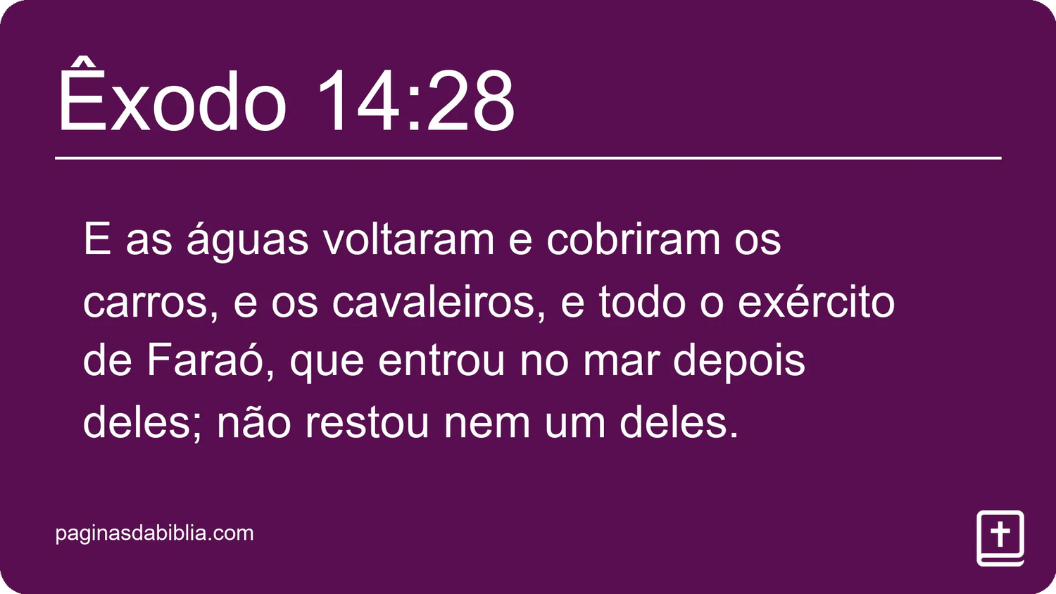 Êxodo 14:28