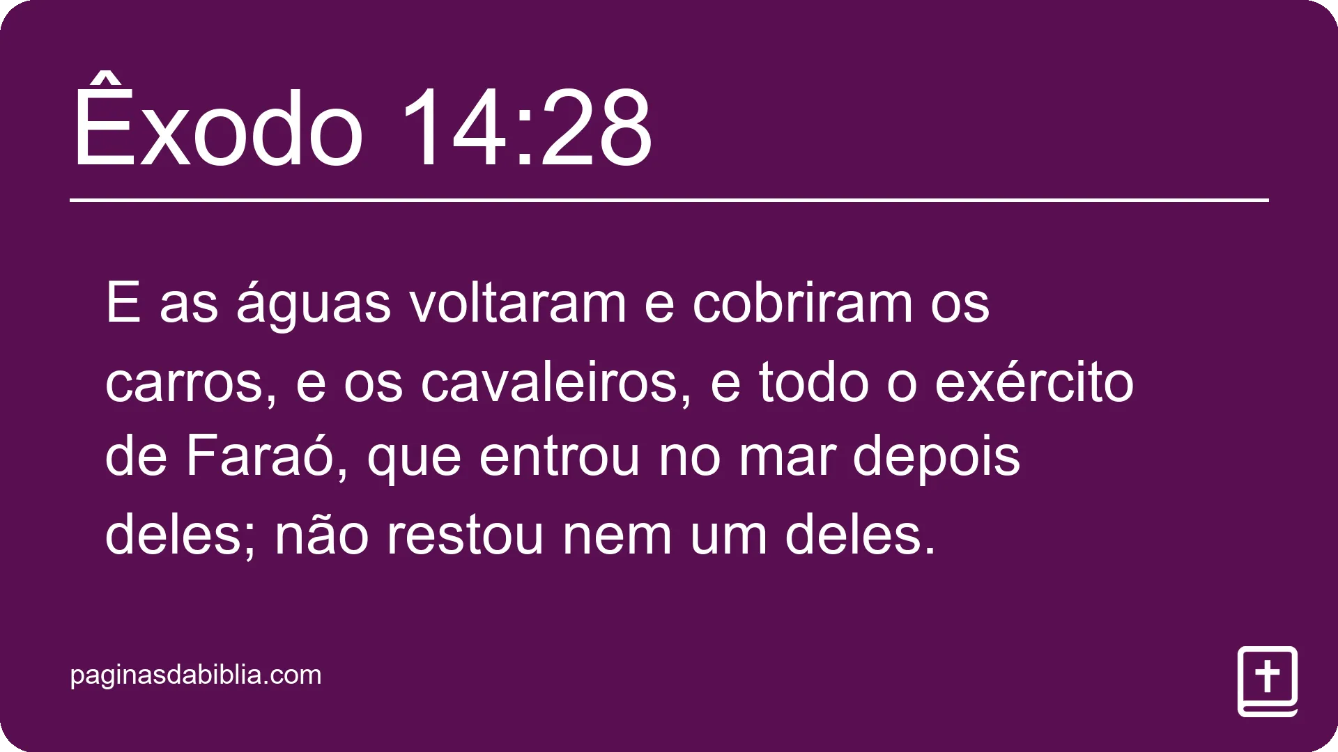 Êxodo 14:28