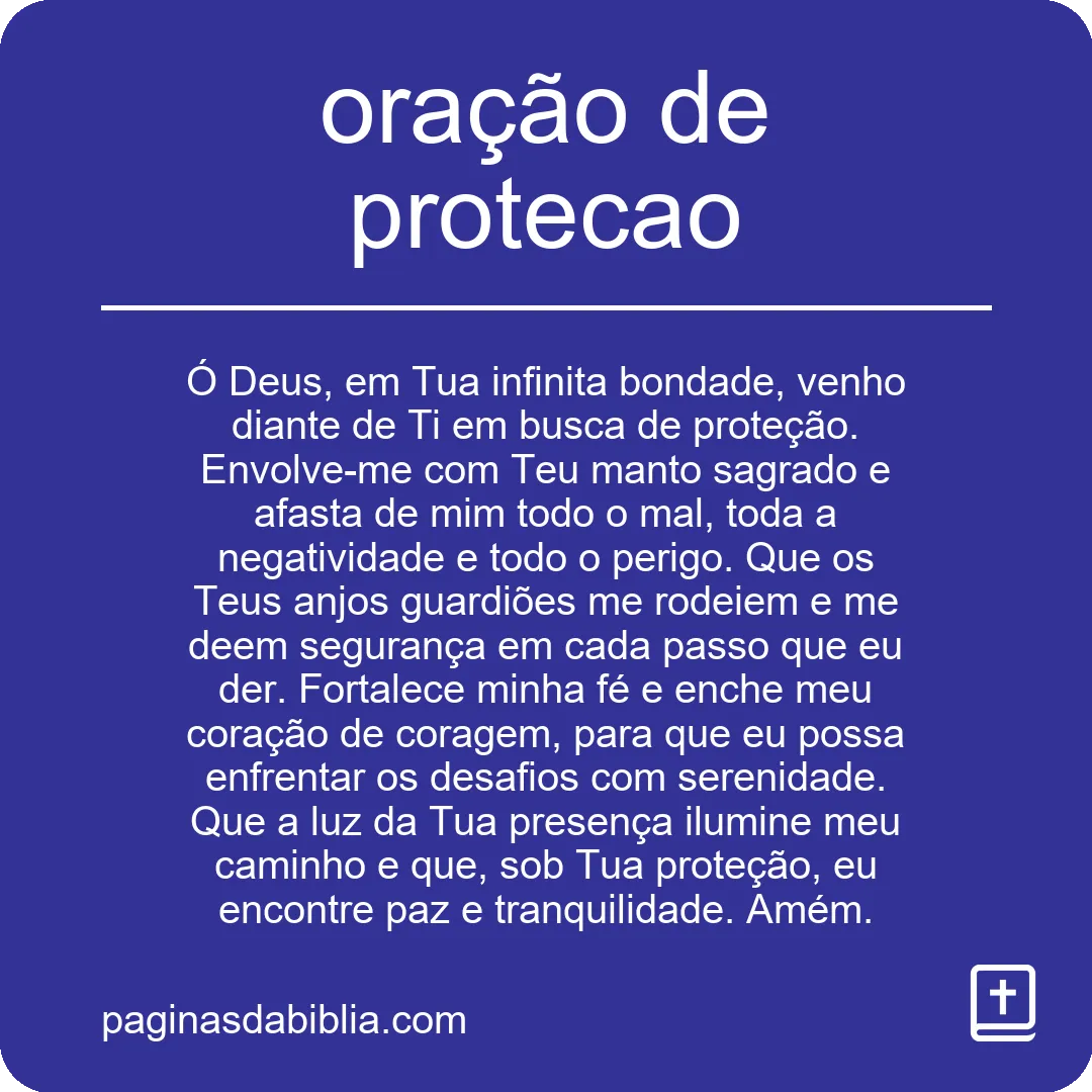 oração de protecao