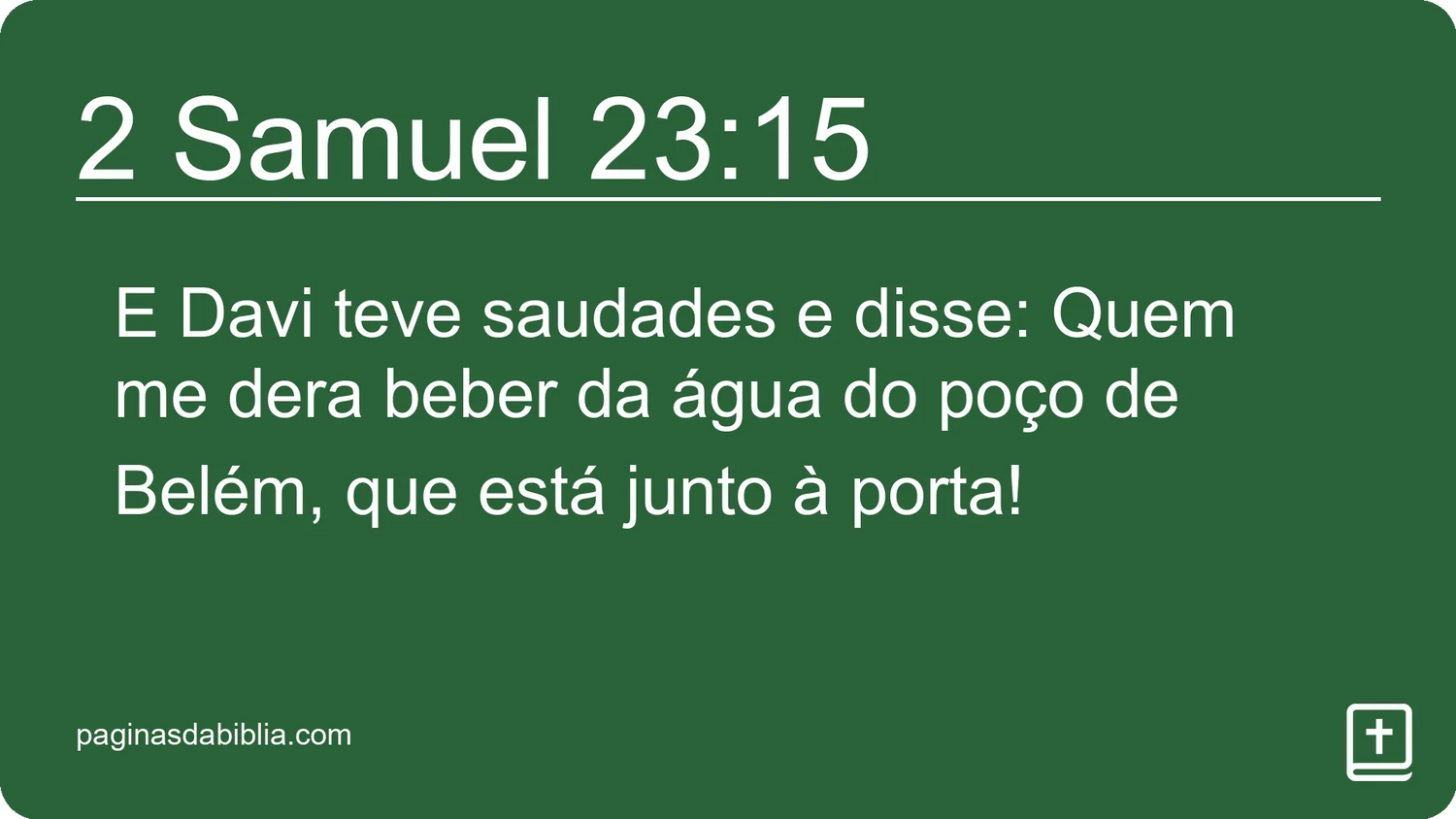 2 Samuel 23:15