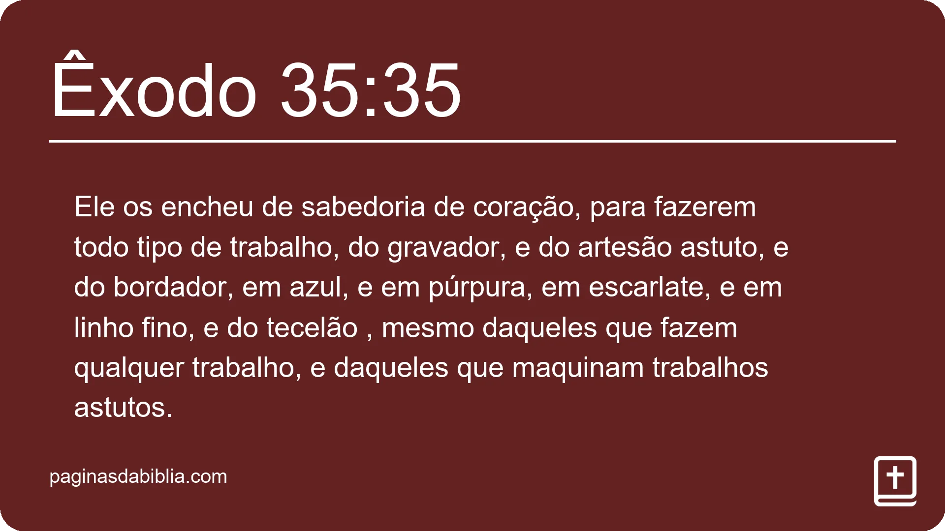 Êxodo 35:35