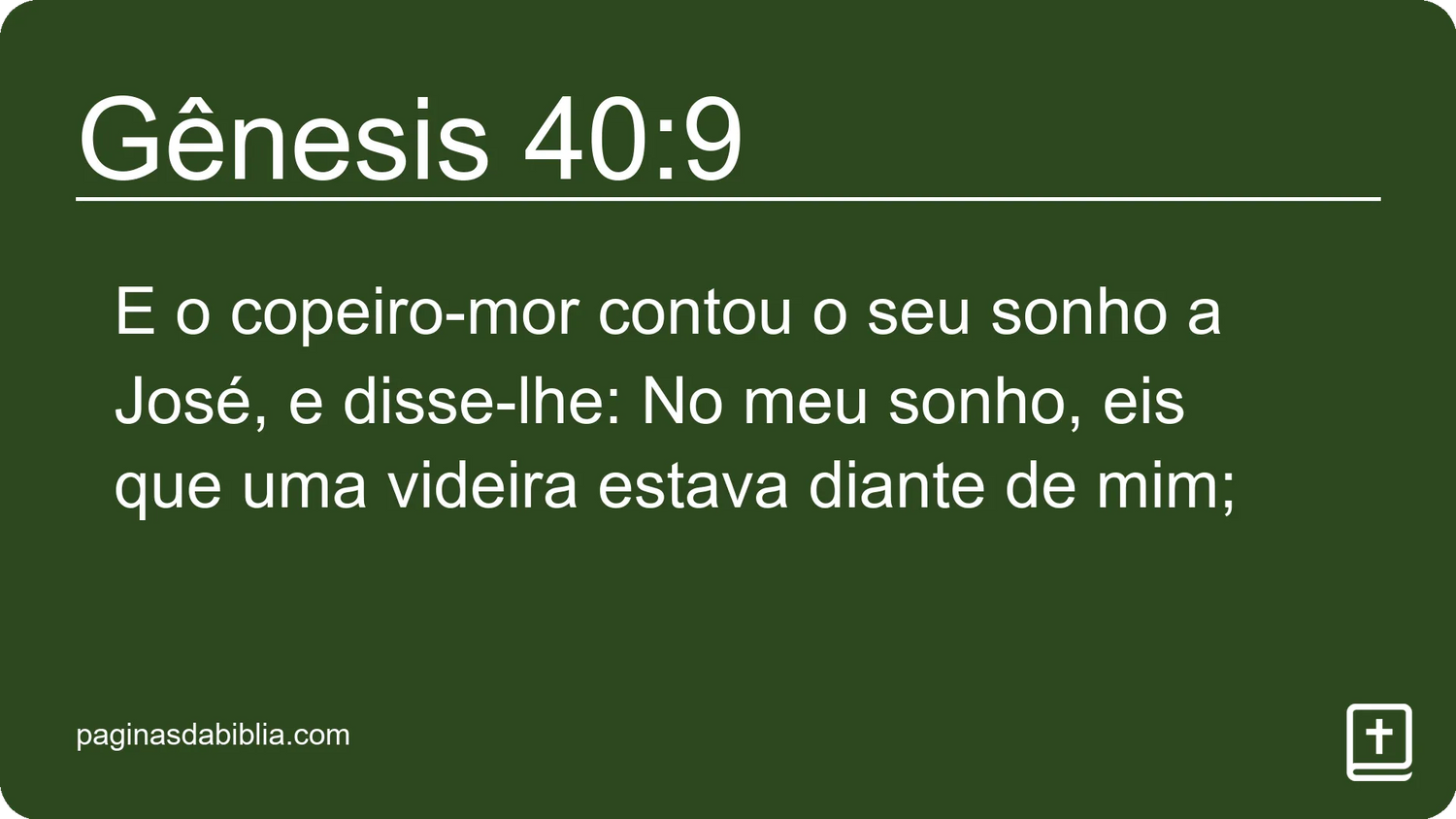 Gênesis 40:9