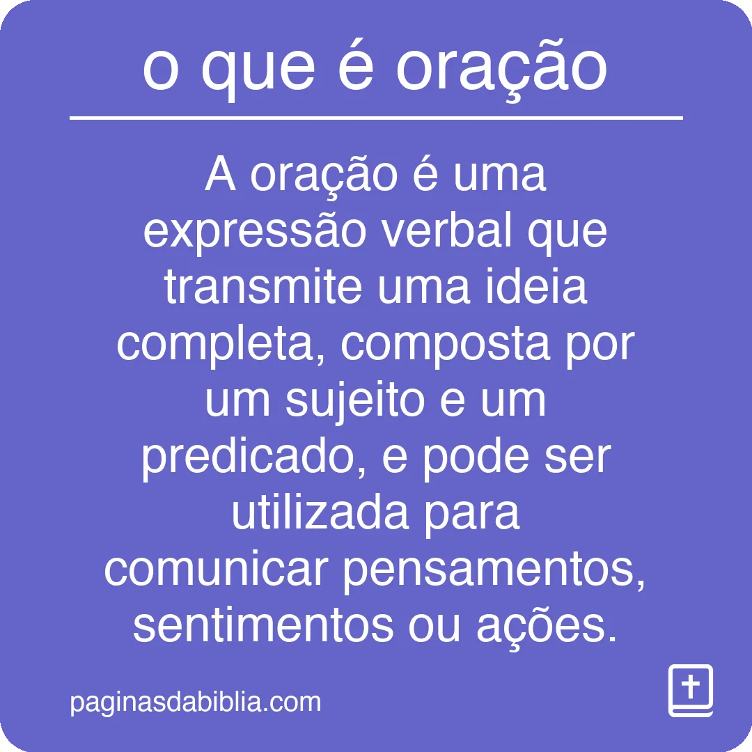 o que é oração