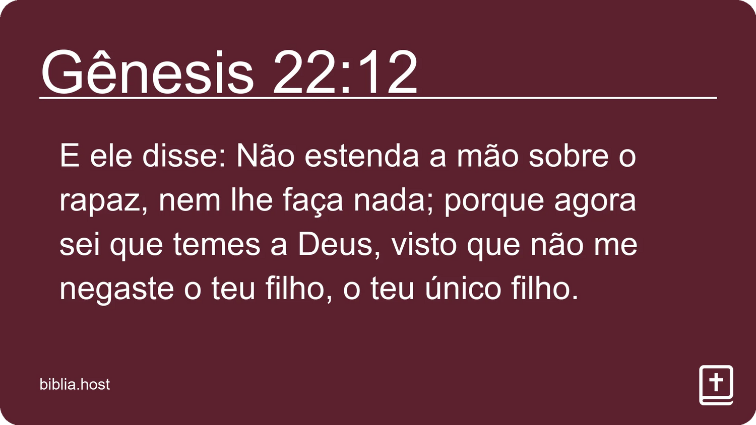 Gênesis 22:12