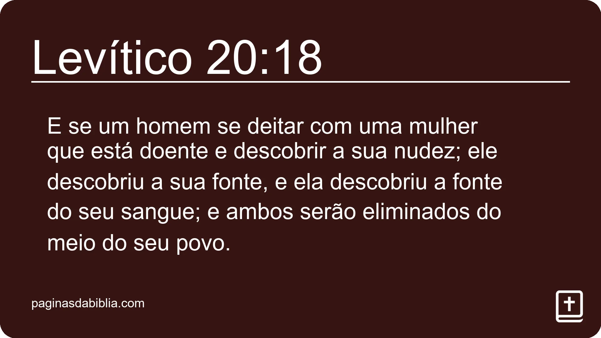 Levítico 20:18