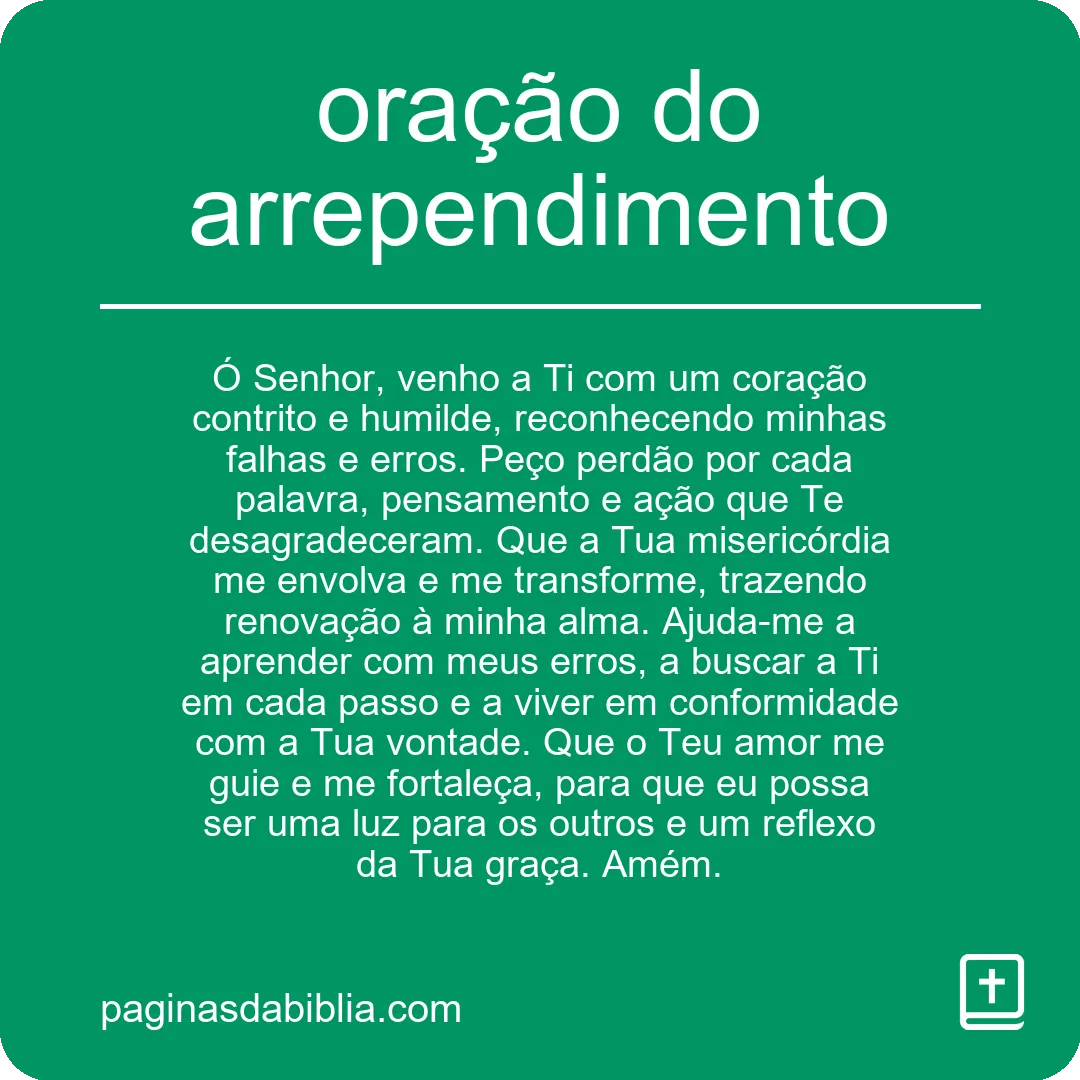 oração do arrependimento