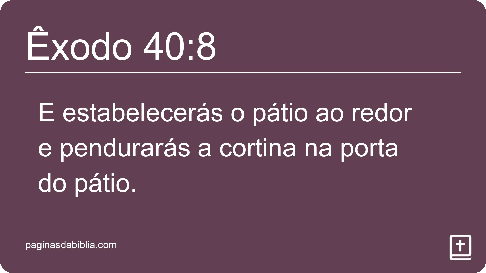 Êxodo 40:8