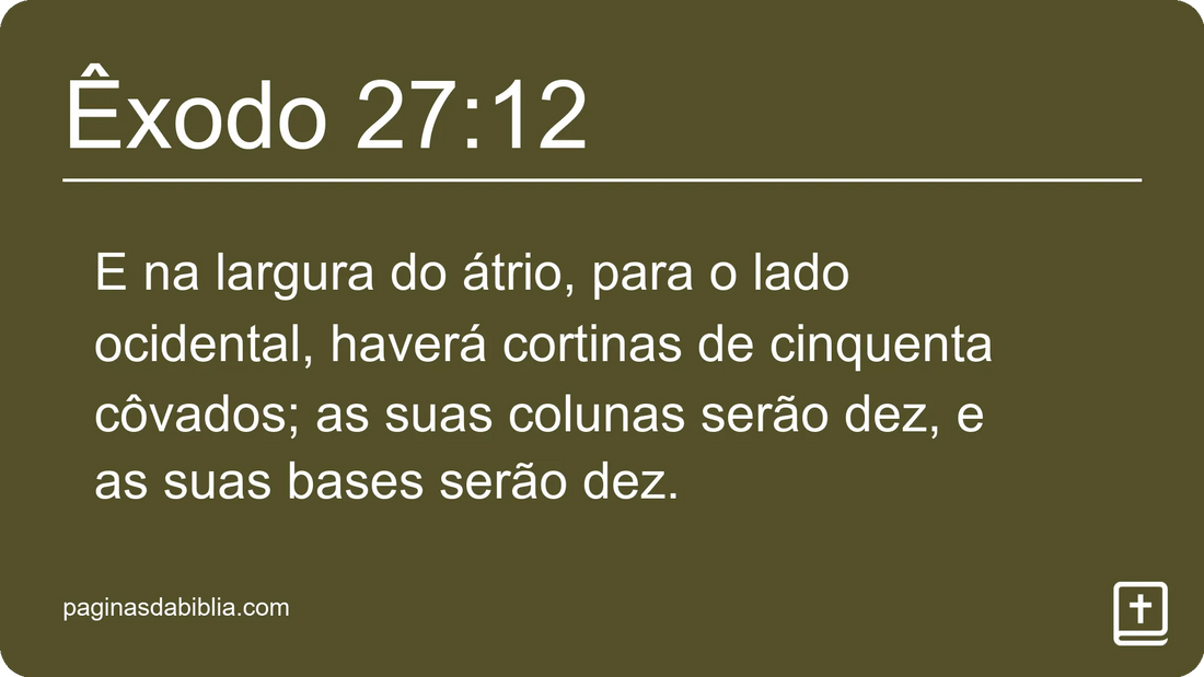 Êxodo 27:12