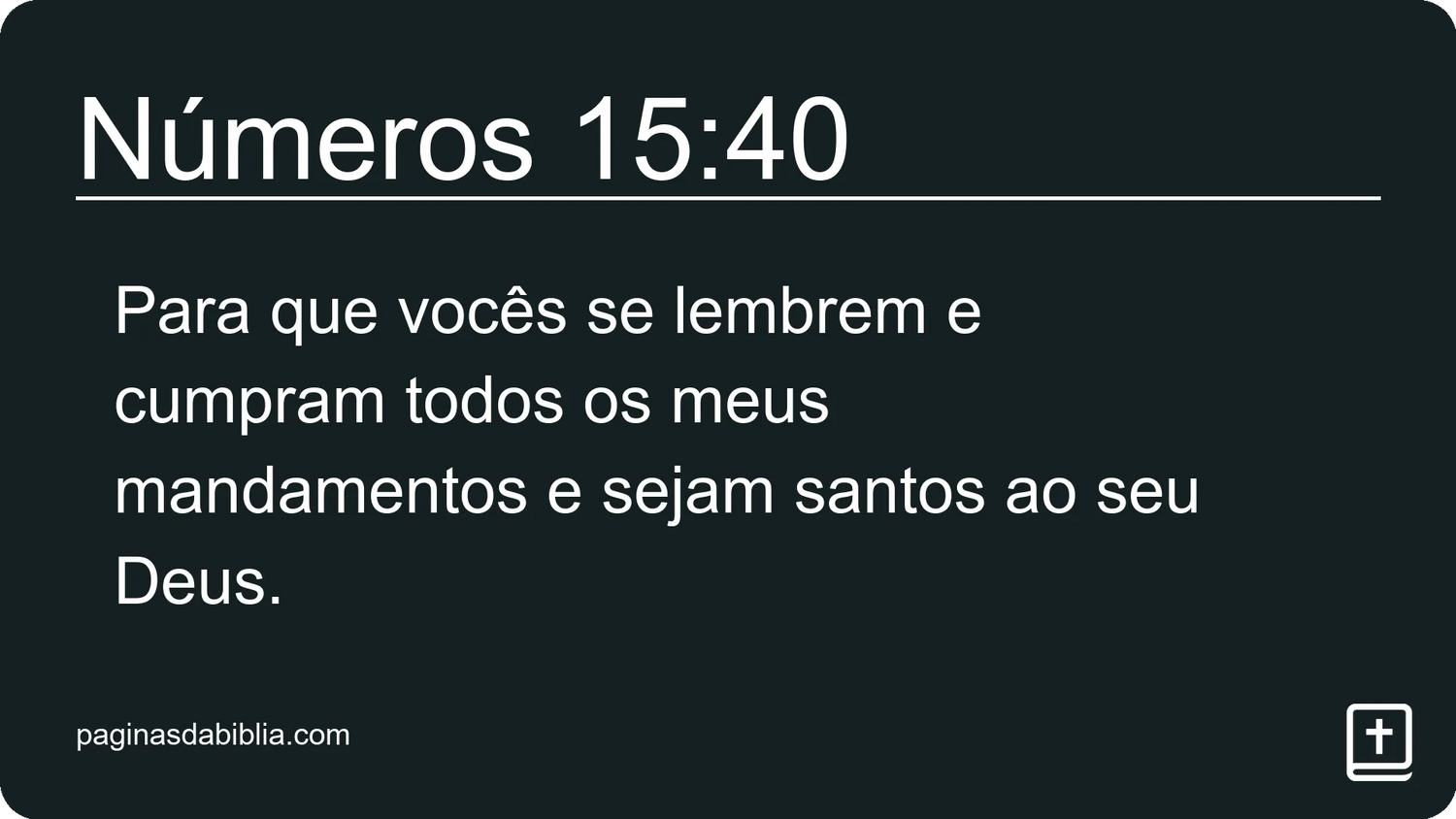 Números 15:40