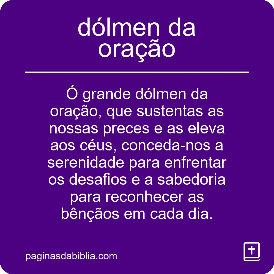 dólmen da oração