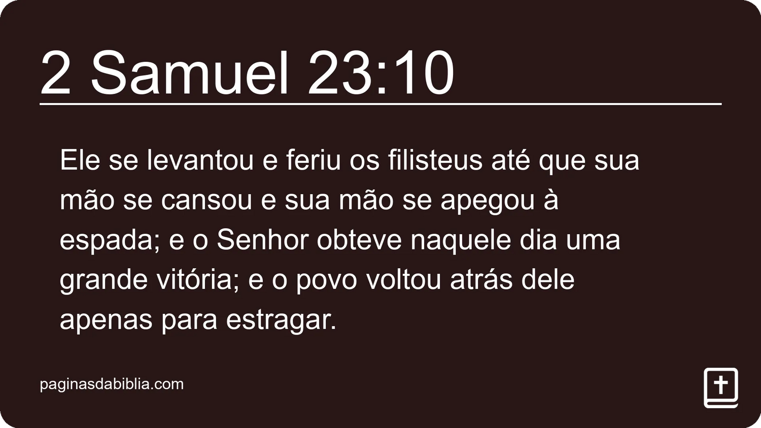 2 Samuel 23:10