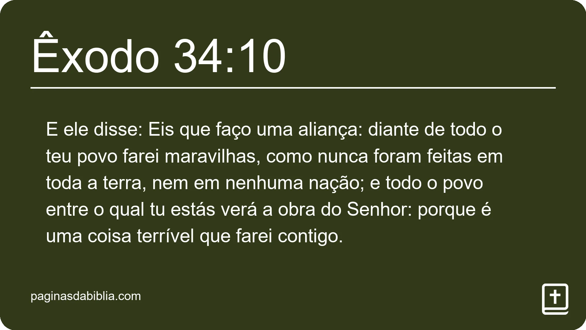 Êxodo 34:10