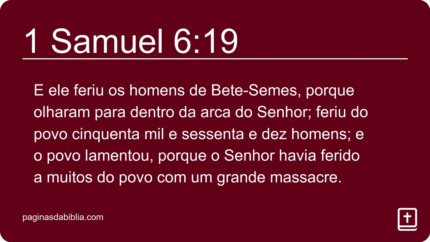 1 Samuel 6:19