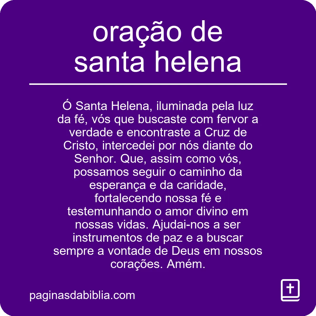 oração de santa helena