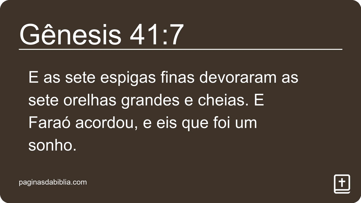 Gênesis 41:7