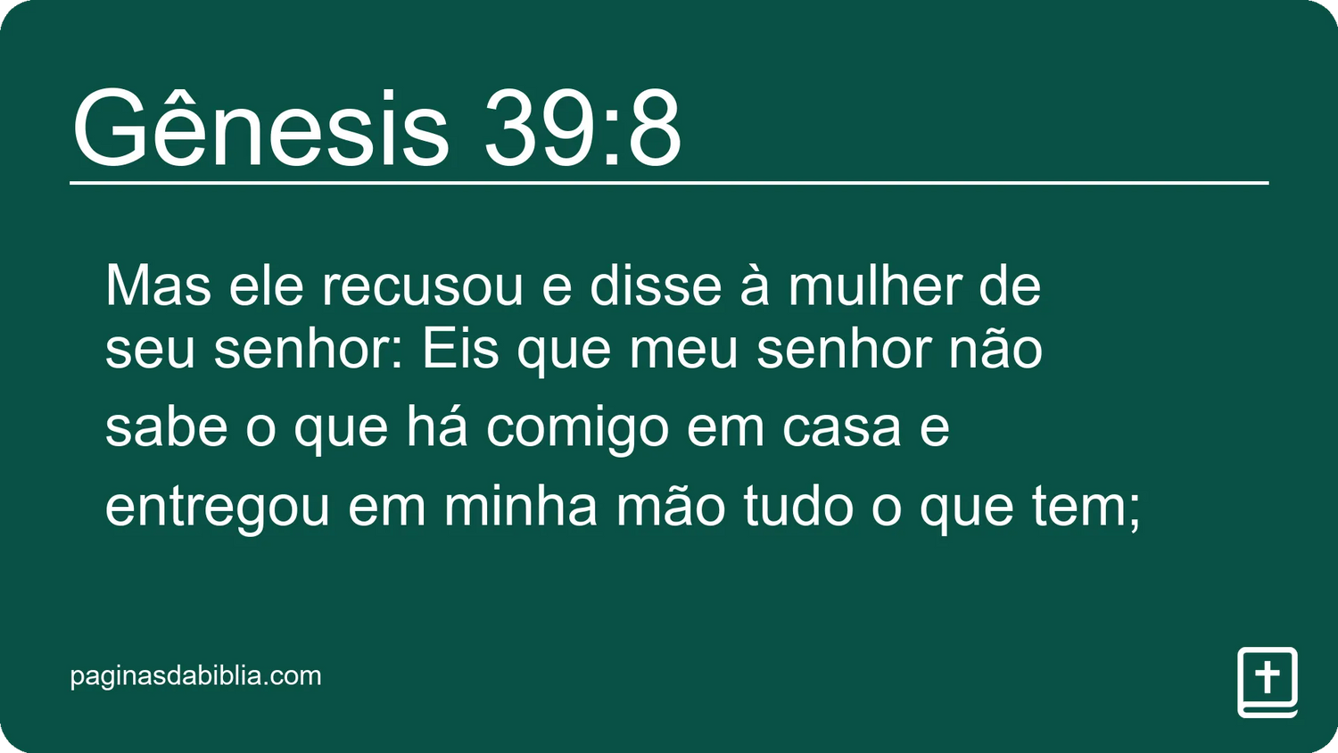 Gênesis 39:8