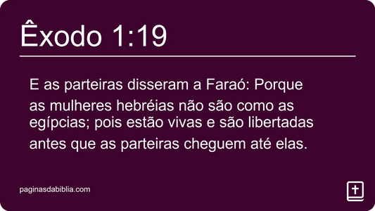 Êxodo 1:19